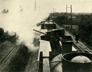 Obrněný vlak britského námořnictva, první světová válka, 1914, c1920. od Unbekannt