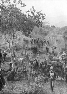 Britské jednotky v buši na hranicích německé východní Afriky, první světová válka, 1915 od Unbekannt