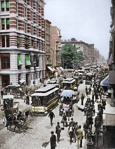 Broadway, New York, 19. století od Unbekannt