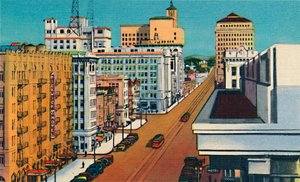 Broadway. San Diego, Kalifornie, c1941 od Unbekannt