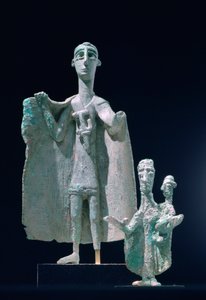 Bronzové statuty matky a dítěte, kultura Nuragici, Siniscola, Sardinie, 9.–6. století před naším letopočtem od Unbekannt
