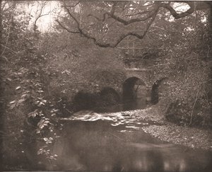 Potok a most v New Forest, Hampshire, 1894. od Unbekannt
