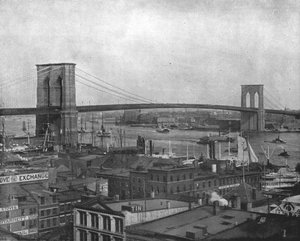 Brooklyn Bridge, New York, USA, c1900. od Unbekannt