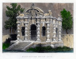 Buckingham Water Gate, Strand, Londýn, c1850 od Unbekannt