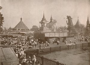 Buddhistická kremační scéna. - Phoongyi-byan, 1900. od Unbekannt