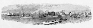 Buffalo Harbor, od vlnolamu, 1883 od Unbekannt