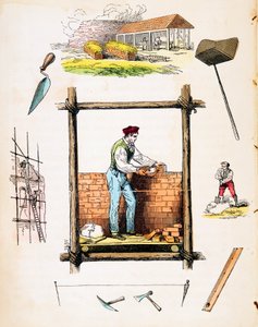Stavebnictví, c1845 od Unbekannt