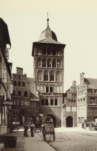 Brána hradu Lübeck. Kolem roku 1900 od Unbekannt