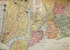 Obchodní centrum New Yorku na konci Manhattanu a okolí Seaward, 30. léta 20. století od Unbekannt