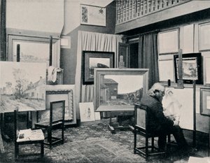 C. Cazin ve svém ateliéru, c1897 od Unbekannt