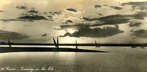 Káhira - Večer na Nilu, c1918-c1939. od Unbekannt