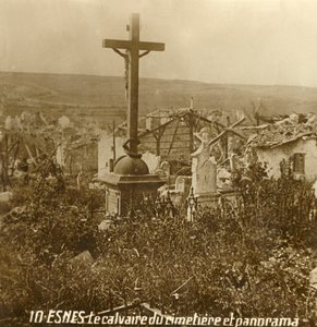Kalvárie na hřbitově Esnes, severní Francie, c1914-c1918 od Unbekannt