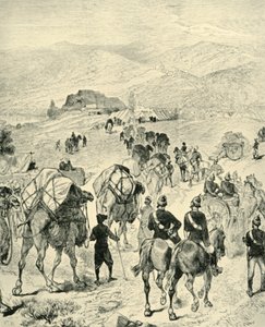 Tábor generála Robertse v Thalu na řece Kuram, 1901. od Unbekannt