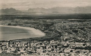 Kapské město - zátoka stolu s horami Stellenbosch a Hottentots Holland, Jižní Afrika. od Unbekannt