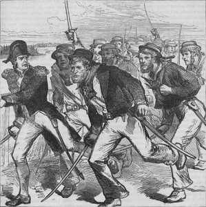 Kapitán Money Leading the Blue-Jackets, c1880 od Unbekannt