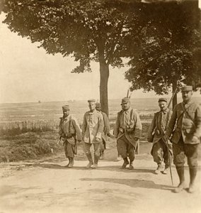 Zajatý německý ostrostřelec, Champagne, severní Francie, c1914-c1918 od Unbekannt
