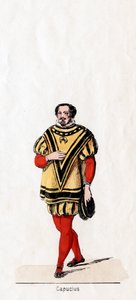 Capucius, návrh kostýmů pro Shakespearovu hru, Jindřich VIII., 19. století od Unbekannt