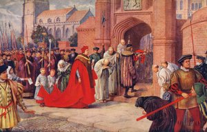 Kardinál Wolsey možná vstoupí do paláce Hampton Court, 1917 od Unbekannt