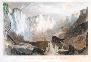 Cínový důl Carglaze, poblíž St Austell, Cornwall, Anglie, c1825, 1837 od Unbekannt