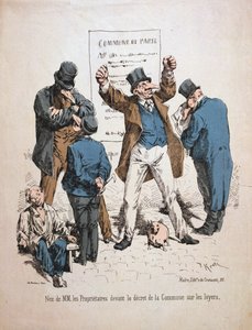 Karikatura majitelů, Pařížská komuna, 1871. od Unbekannt