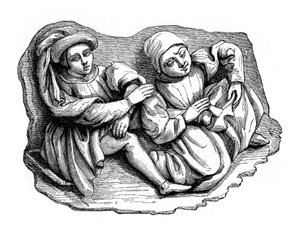 Dřevěný vyřezávaný reliéf, 15. století, 1870 od Unbekannt