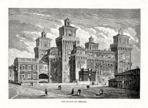 Zámek Estense, Ferrara, Itálie, 1879 od Unbekannt