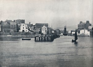 Castletown - z mola, ukazuje hrad Rushen, 1895 od Unbekannt