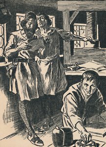 Caxton ve své tiskárně, c1907 od Unbekannt