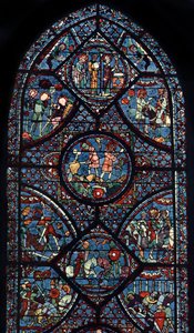 Okno Karla Velikého, Katedrála v Chartres, Francie, c1225 od Unbekannt