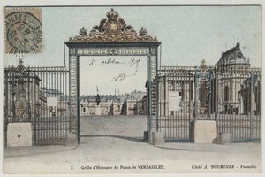 Chateau de Versailles: čestná mřížka - pohlednice z roku 1905 od Unbekannt