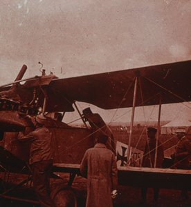 Kontrola letadla s pilotem, 1916 od Unbekannt