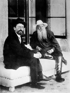 Čechov a Tolstoj, konec 19. století od Unbekannt