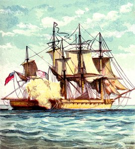 Chesapeake a Shannon, 1812 c1850 od Unbekannt