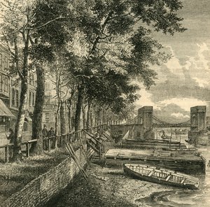 Cheyne Walk a Cadogan Pier, c1876. od Unbekannt