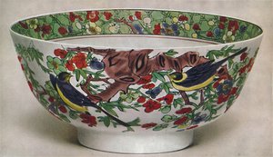 Čínská porcelánová mísa. Famille Verte. Období KAng Hsi, 1662-1722, 1928. od Unbekannt
