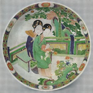 Čínská porcelánová mísa, Famille Verte. Období KAng Hsi, 1662-1722, 1928 od Unbekannt