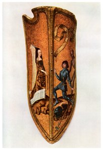 Rytířství a dvorská láska: Vlámský průvodní štít, c1400 1956 od Unbekannt