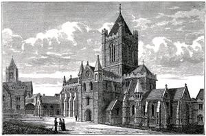 Katedrála Christ Church, Dublin, c19. století od Unbekannt