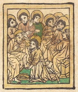 Kristus umývá nohy apoštolům, c. 1490. od Unbekannt