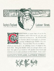 Vánoční reklama pro Cayleys Toyland, 1917 od Unbekannt