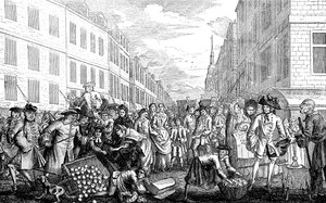 Christmas Gambolls, Boxing Day, 1747 od Unbekannt