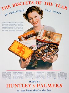 Vánoční reklama na sušenky Huntley a Palmers, 1935 od Unbekannt