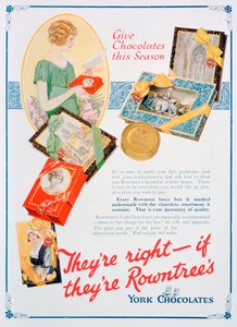 Vánoční reklama na Rowntrees York Chocolates, 1924 od Unbekannt