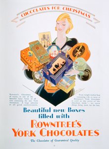 Vánoční reklama na Rowntrees York Chocolates, 1928 od Unbekannt