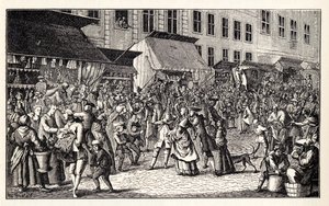 Vánoční trh v Berlíně, 1776. od Unbekannt