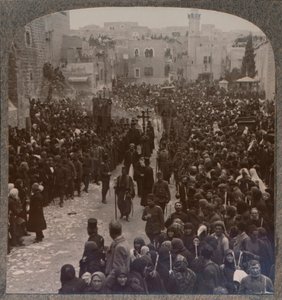 Vánoční procesí v Betlémě, c1900 od Unbekannt