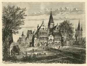 Kostel a věž chrámu, Paříž, 1890. od Unbekannt