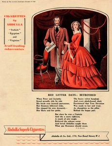 Cigarettes by Abdulla - Red Letter Days: Betrothed, 1938 od Unbekannt