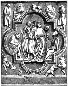 Občané Francie pomáhající chudým učencům, 1257 1870 od Unbekannt