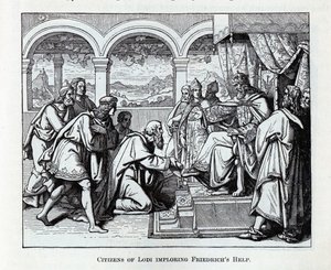 Občané Lodi prosící Friedrichs Help, 1882 od Unbekannt